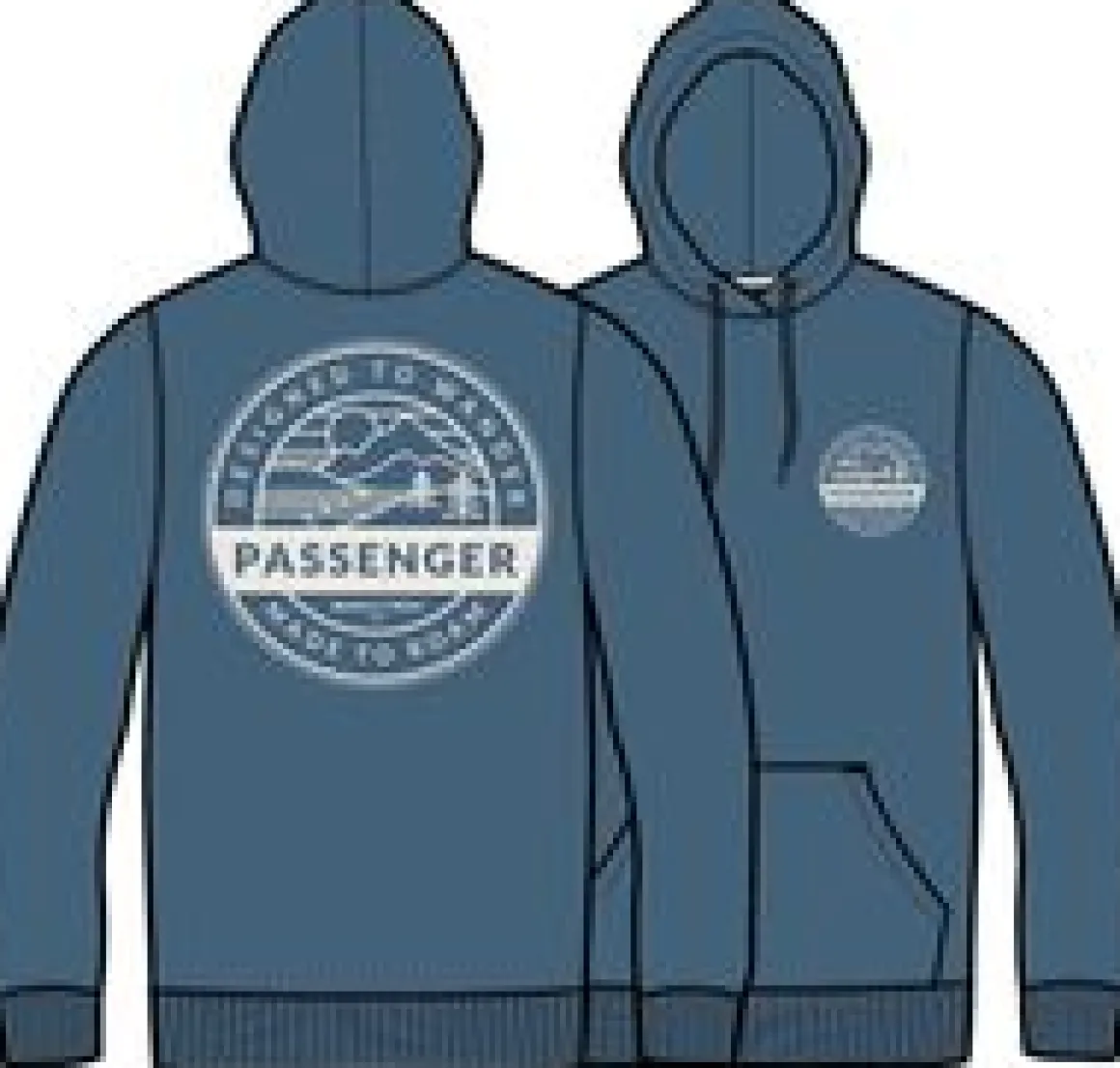 Odyssey Organic Cotton Hoodie - Blue Steel