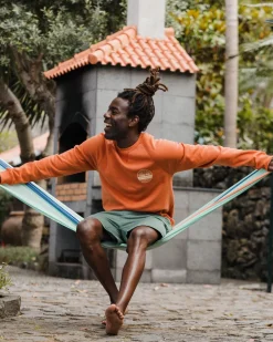 Odyssey Organic Cotton Long Sleeve Sweatshirt - Burnt Orange