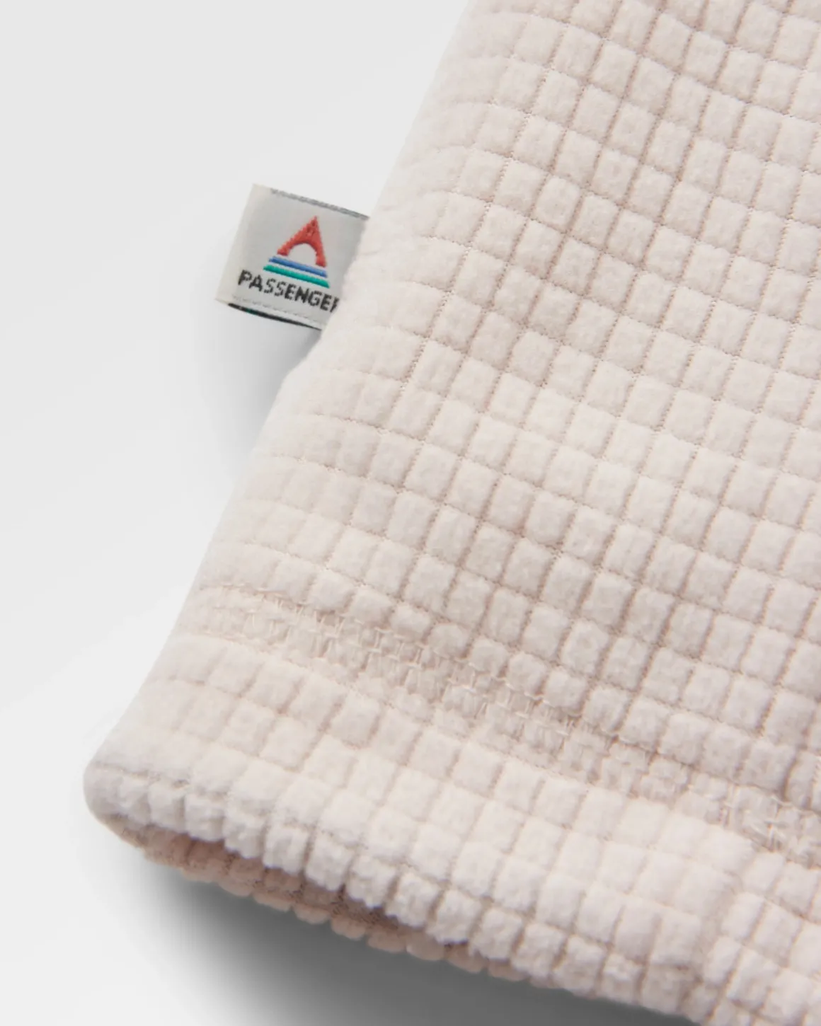 Off Trail Recycled Grid Polar Fleece - Red Ochre/Birch