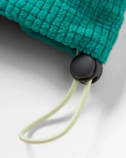 Off Trail Recycled Grid Polar Fleece - Rich Navy/Green Lake