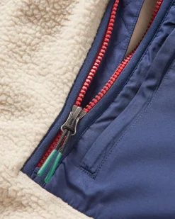 Offgrid 2.0 Half Zip Recycled Sherpa Fleece - Oatmeal/Navy