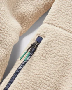 Offgrid 2.0 Half Zip Recycled Sherpa Fleece - Oatmeal/Navy