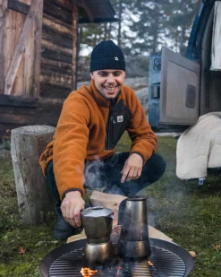 Offgrid 2.0 Half Zip Recycled Sherpa Fleece - Glazed Ginger