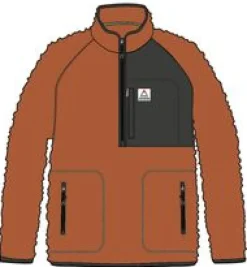 Offgrid 2.0 Half Zip Recycled Sherpa Fleece - Glazed Ginger