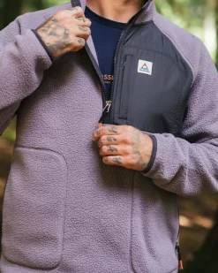 Offgrid 2.0 Half Zip Recycled Sherpa Fleece - Dusty Lilac