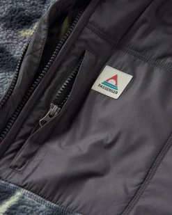 Offgrid 2.0 Half Zip Recycled Sherpa Fleece - Abstract Mountain Charcoal