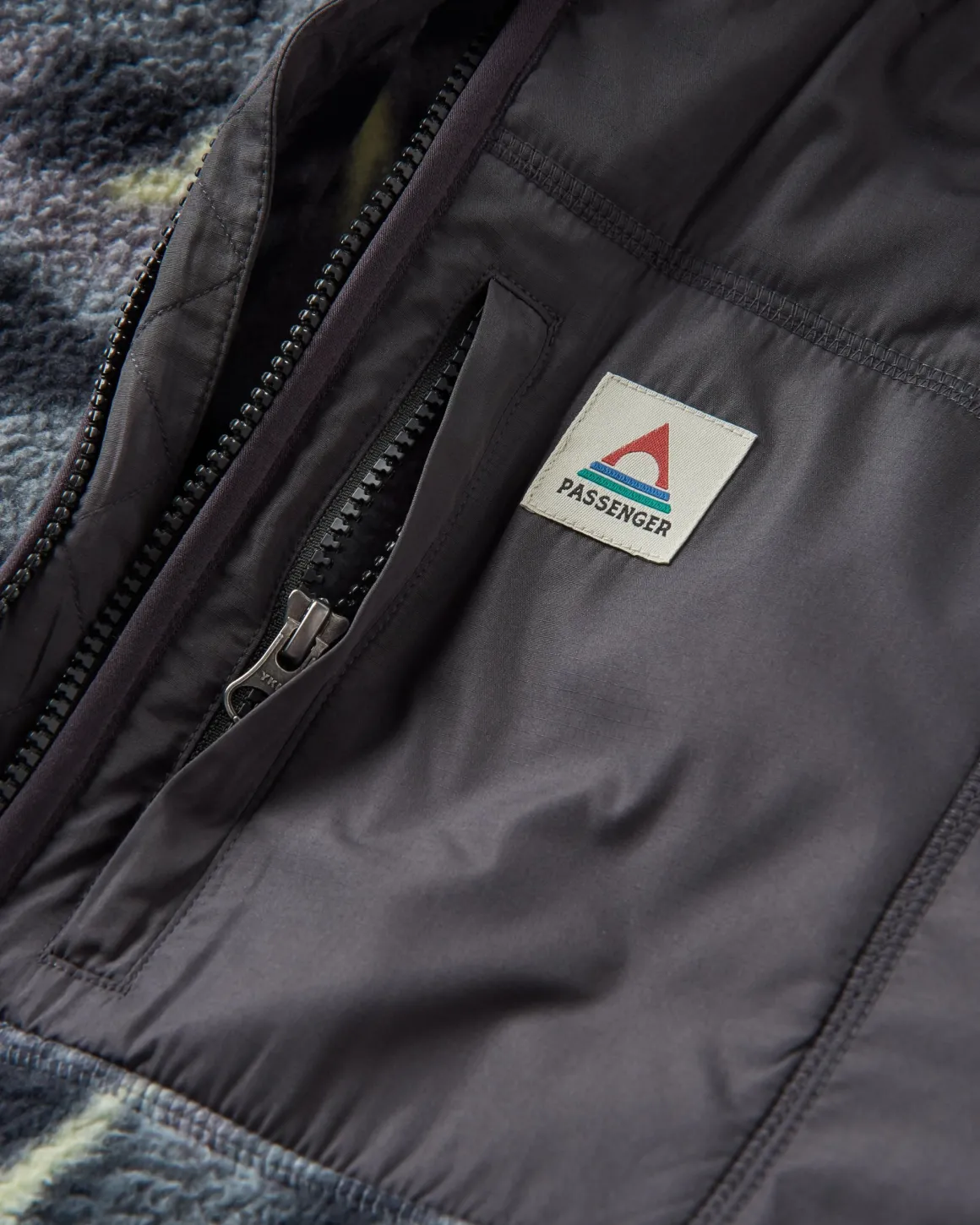 Offgrid 2.0 Half Zip Recycled Sherpa Fleece - Abstract Mountain Charcoal