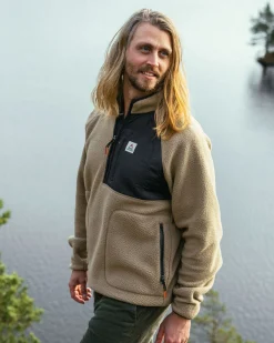 Offgrid 2.0 Half Zip Recycled Sherpa Fleece - Biscuit