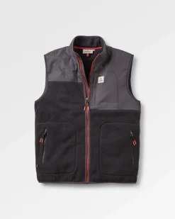 Offgrid Recycled Sherpa Fleece Vest - Black