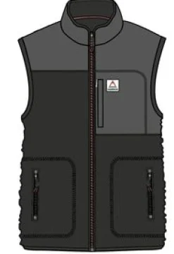 Offgrid Recycled Sherpa Fleece Vest - Black