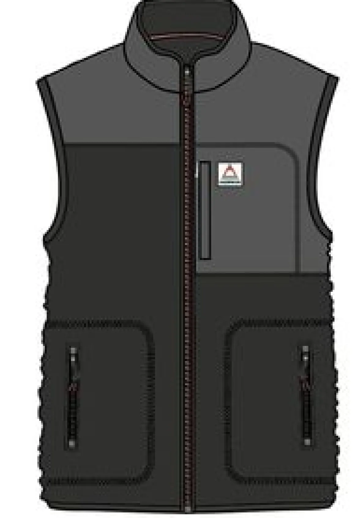 Offgrid Recycled Sherpa Fleece Vest - Black
