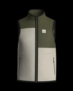 Offgrid Recycled Sherpa Fleece Vest - Oatmeal/Khaki