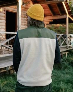 Offgrid Recycled Sherpa Fleece Vest - Oatmeal/Khaki