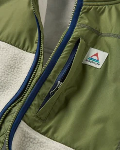 Offgrid Recycled Sherpa Fleece Vest - Oatmeal/Khaki