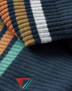 Organic Midweight Crew Socks - Navy