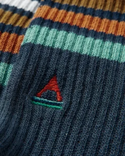 Organic Midweight Crew Socks - Navy