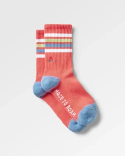 Organic Mid-weight Crew Socks - Shell Pink