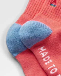 Organic Mid-weight Crew Socks - Shell Pink