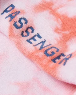 Organic Mid-weight Crew Socks - Tie Dye Shell Pink