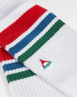 Organic Midweight Crew Socks - White