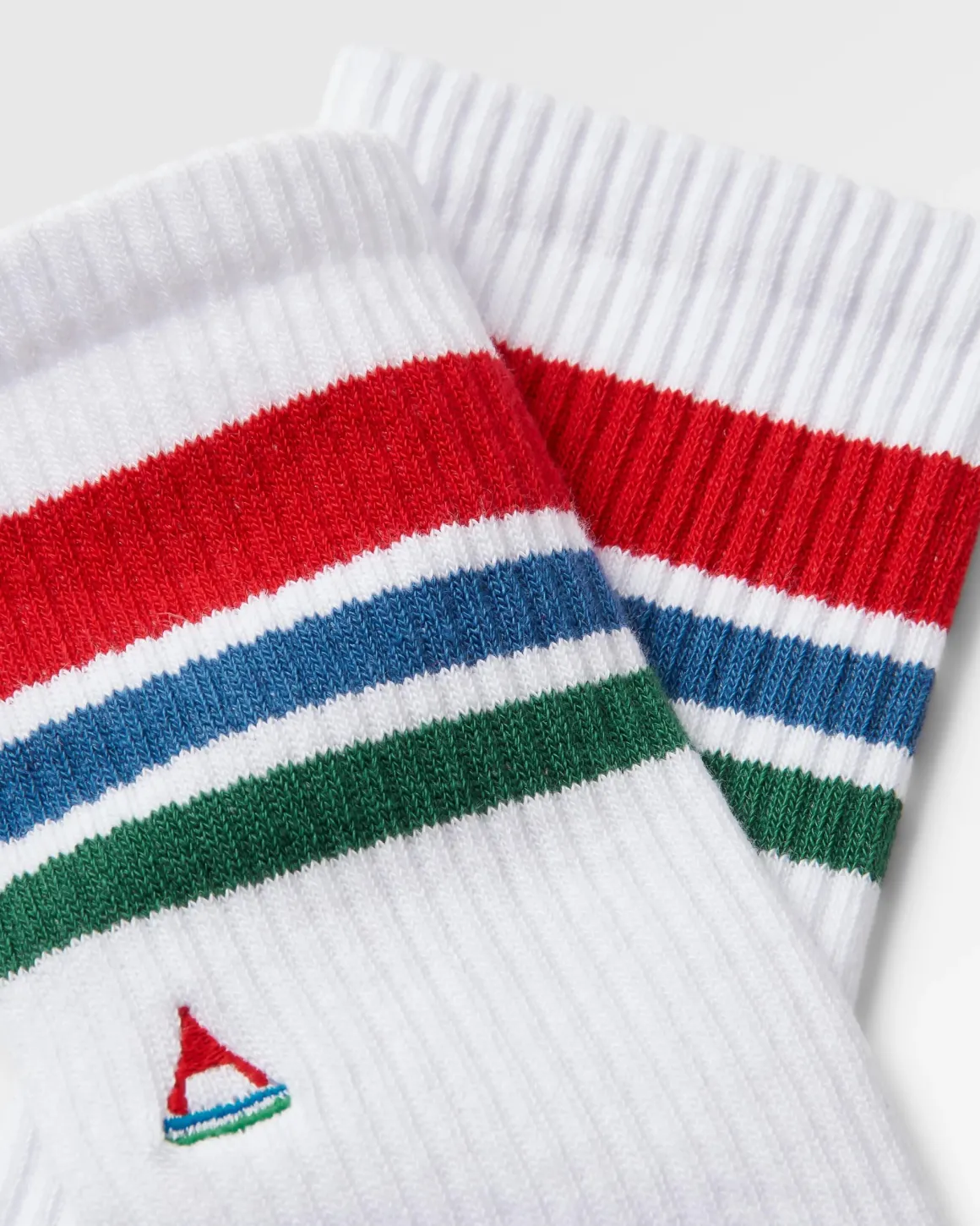 Organic Midweight Crew Socks - White