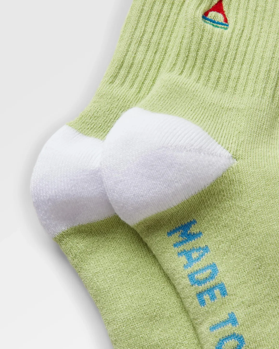 Organic Mid-weight Crew Socks - Green Fig