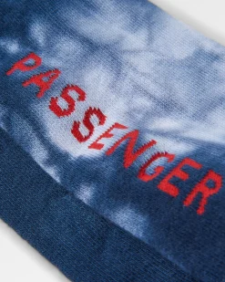 Organic Midweight Crew Socks - Tie Dye Deep Navy