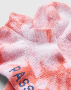 Organic Trainer Socks - Tie Dye Shell Pink