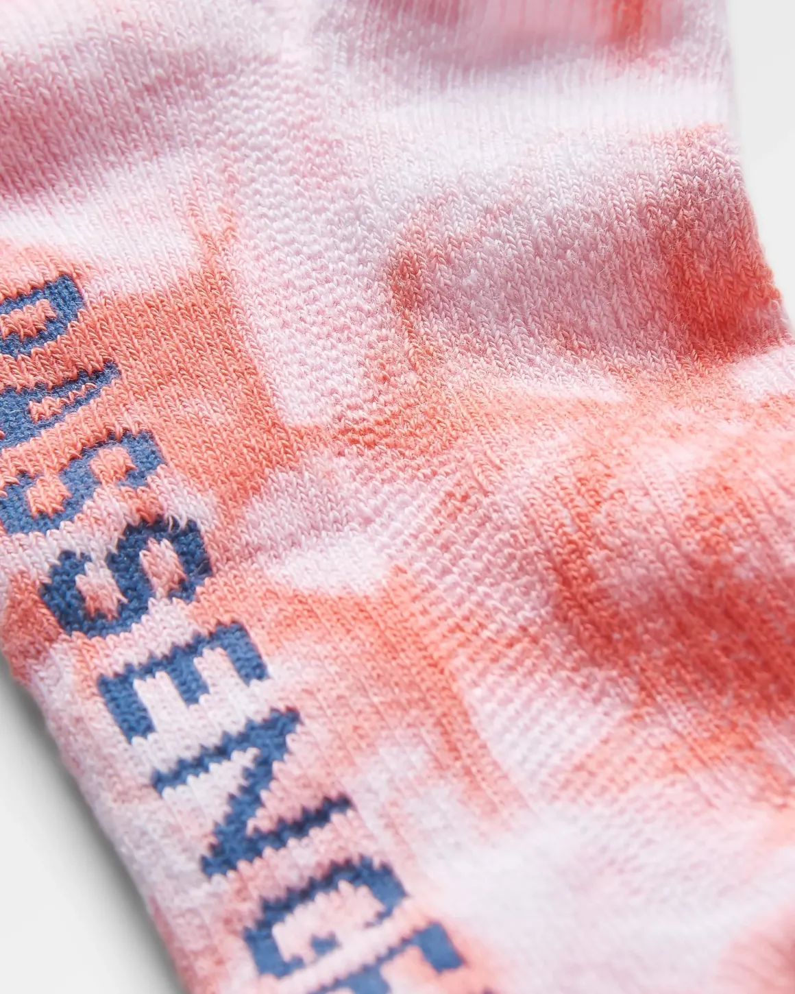 Organic Trainer Socks - Tie Dye Shell Pink