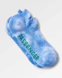 Organic Trainer Socks - Tie Dye Cornflower