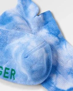 Organic Trainer Socks - Tie Dye Cornflower