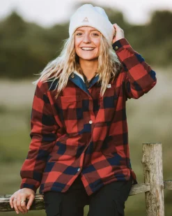 Orion Recycled Polar Fleece Long Sleeve Shirt - Red Ochre Buffalo