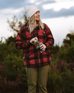 Orion Recycled Polar Fleece Long Sleeve Shirt - Red Ochre Buffalo