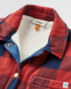 Orion Recycled Polar Fleece Long Sleeve Shirt - Red Ochre Buffalo