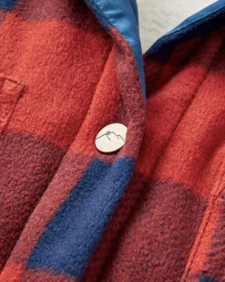 Orion Recycled Polar Fleece Long Sleeve Shirt - Red Ochre Buffalo