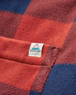 Orion Recycled Polar Fleece Long Sleeve Shirt - Red Ochre Buffalo