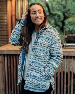 Orion Recycled Polar Fleece Long Sleeve Shirt - Mountain Geo Arctic