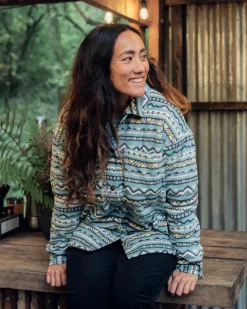 Orion Recycled Polar Fleece Long Sleeve Shirt - Mountain Geo Arctic