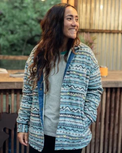 Orion Recycled Polar Fleece Long Sleeve Shirt - Mountain Geo Arctic