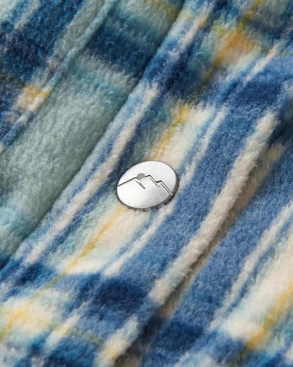 Orion Recycled Polar Fleece Long Sleeve Shirt - Oatmeal/Arctic Check