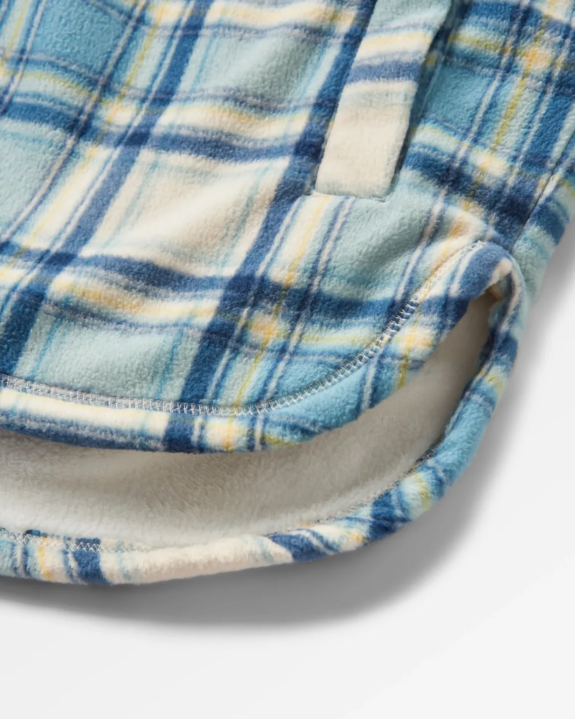 Orion Recycled Polar Fleece Long Sleeve Shirt - Oatmeal/Arctic Check