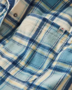 Orion Recycled Polar Fleece Long Sleeve Shirt - Oatmeal/Arctic Check