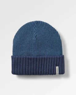 Outlook Recycled Beanie - Rich Navy/Dark Denim