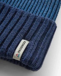 Outlook Recycled Beanie - Rich Navy/Dark Denim