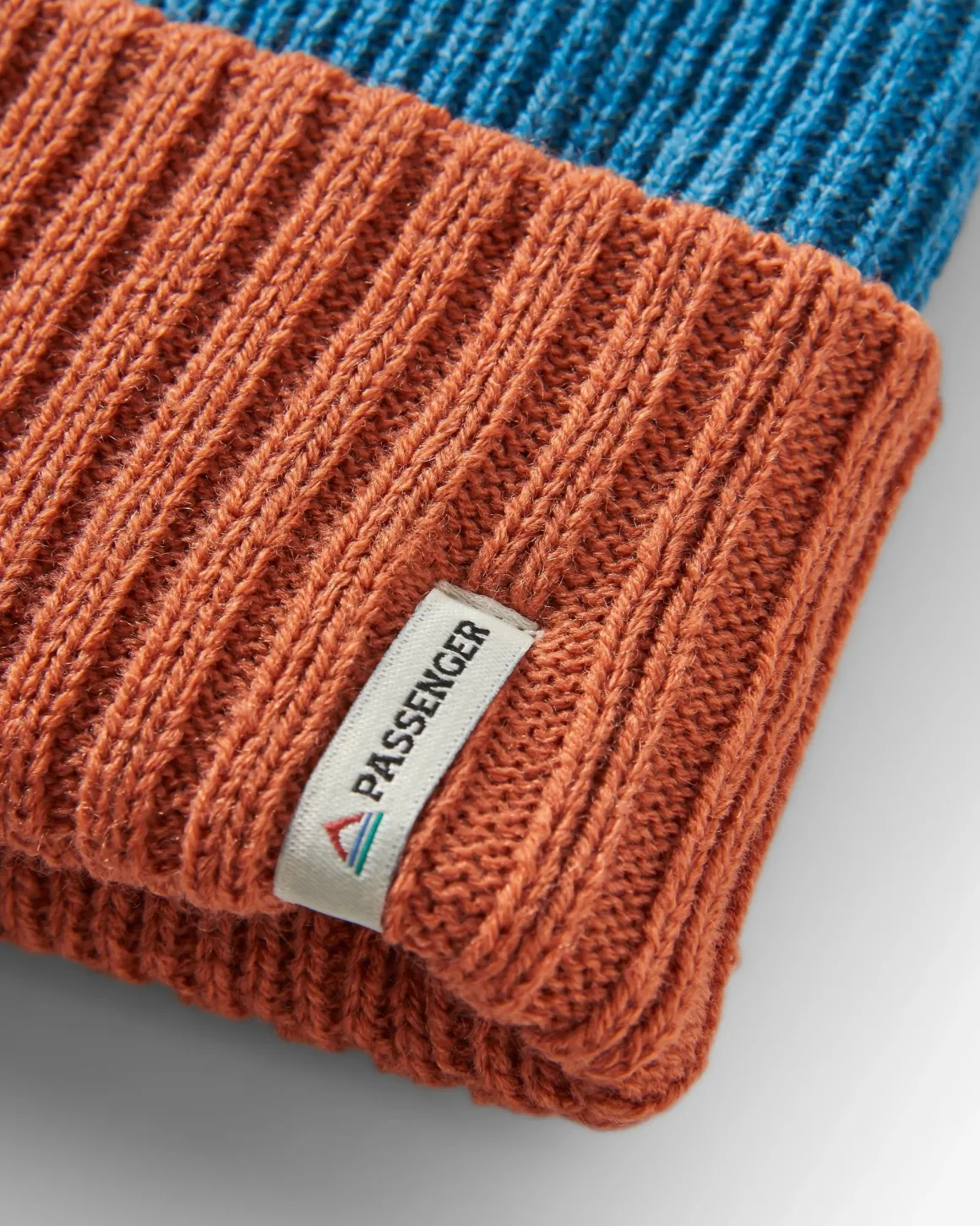 Outlook Recycled Beanie - Baked Clay/Blue Steel