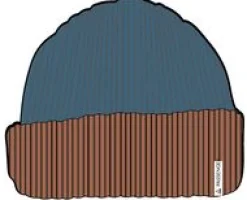Outlook Recycled Beanie - Baked Clay/Blue Steel