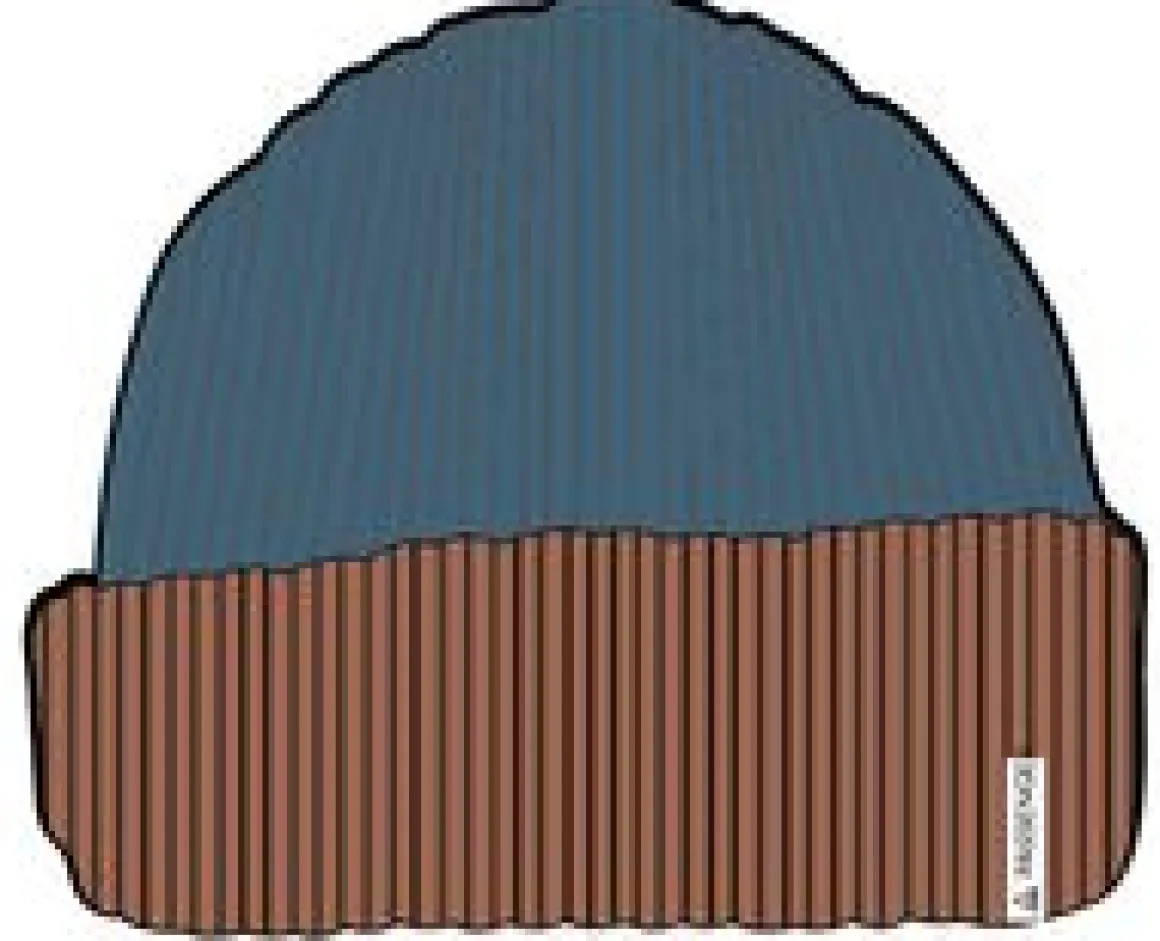 Outlook Recycled Beanie - Baked Clay/Blue Steel