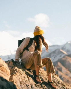 Outlook Recycled Beanie - Mustard Yellow/Steel Gray