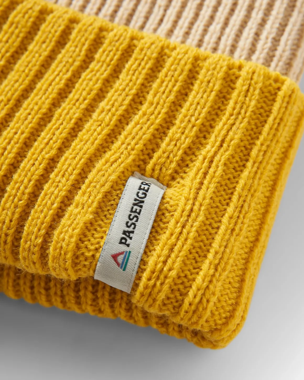Outlook Recycled Beanie - Mustard Yellow/Steel Gray