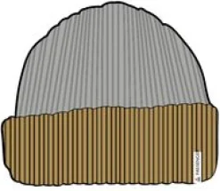 Outlook Recycled Beanie - Mustard Yellow/Steel Gray